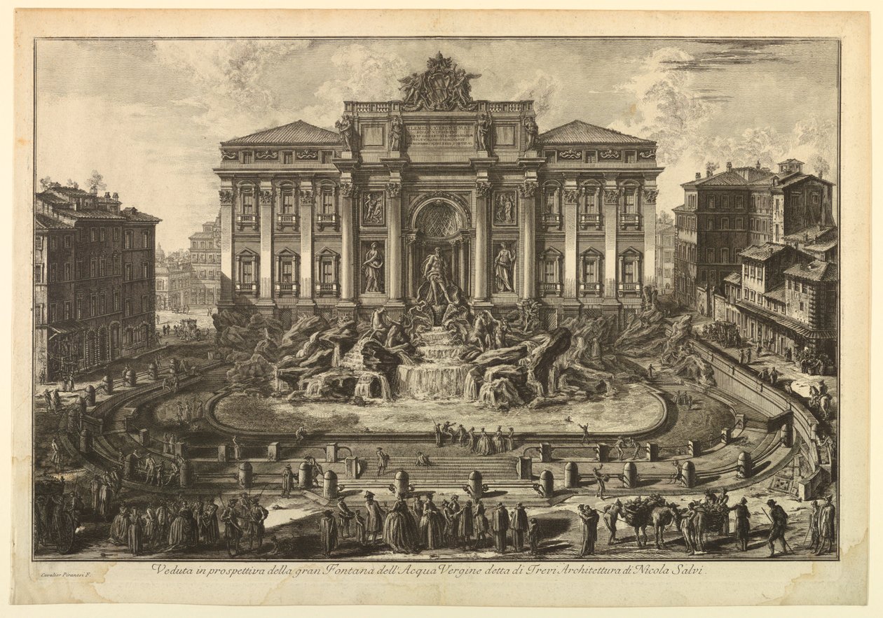 Fontána di Trevi od Giovanni Battista Piranesi