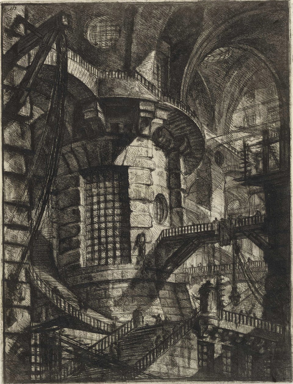 Ze série Imaginární vězení (The Prisons of Invention) od Piranesi, Giovanni Battista (1720-1778). Mědirytina, ca 1761, soukromá sbírka od Giovanni Battista Piranesi