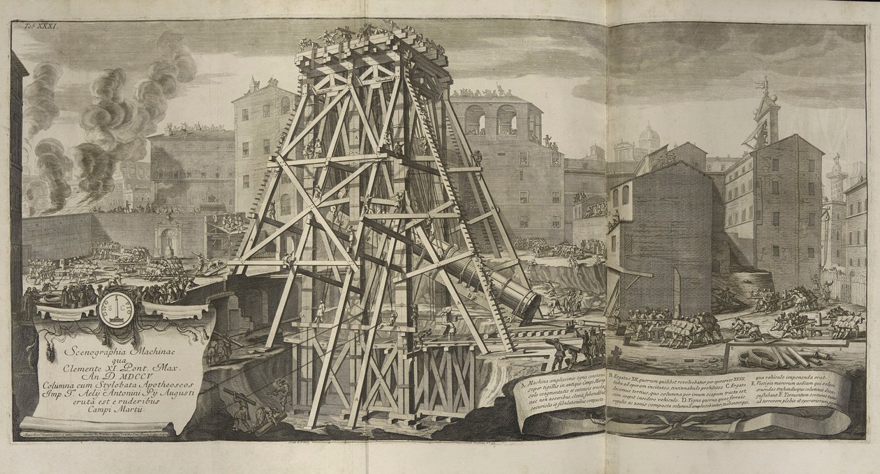 Giovanni Battista Piranesi, člen Královské společnosti starožitníků, Campus Martius starého Říma od Giovanni Battista Piranesi