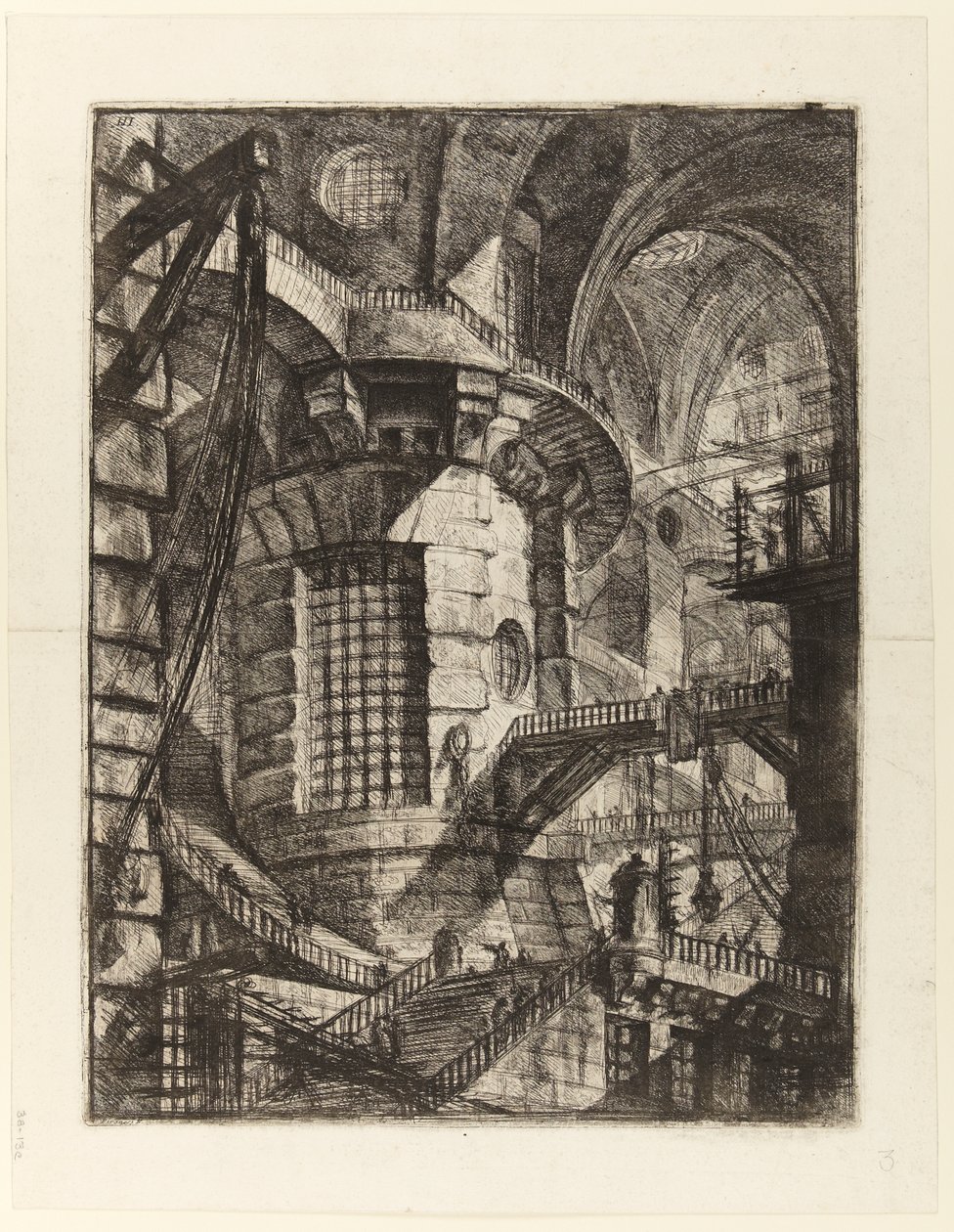 Vězení vynálezů, deska III: Kulatá věž od Giovanni Battista Piranesi