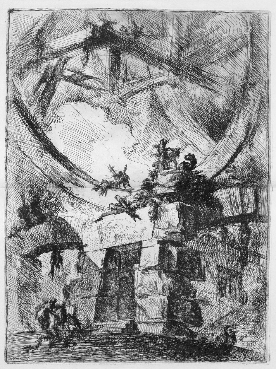 Vězení vynálezů, deska IX: Obří kolo od Giovanni Battista Piranesi