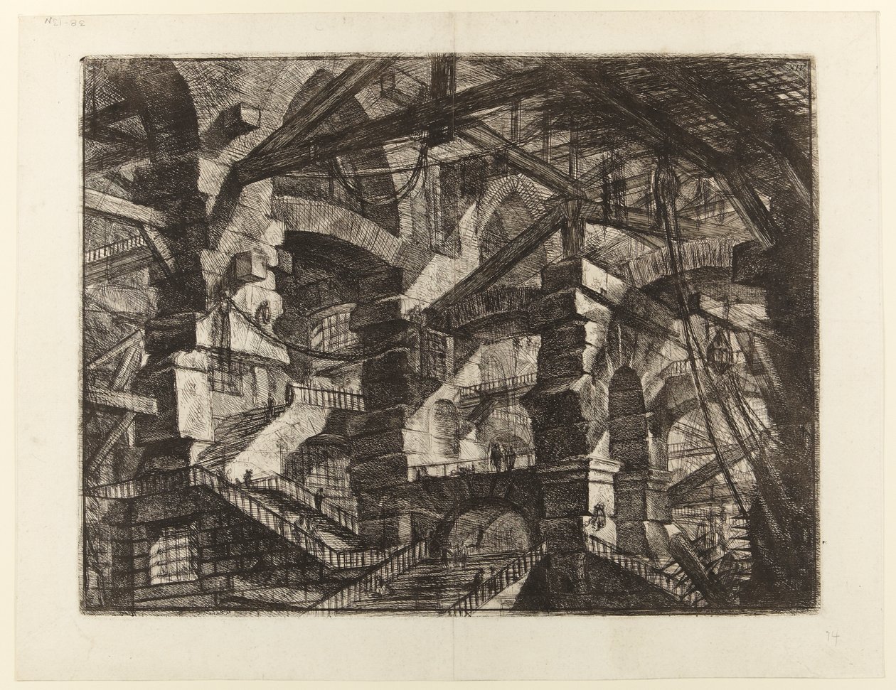 Vězení vynálezů, deska XIV: Gotický oblouk od Giovanni Battista Piranesi