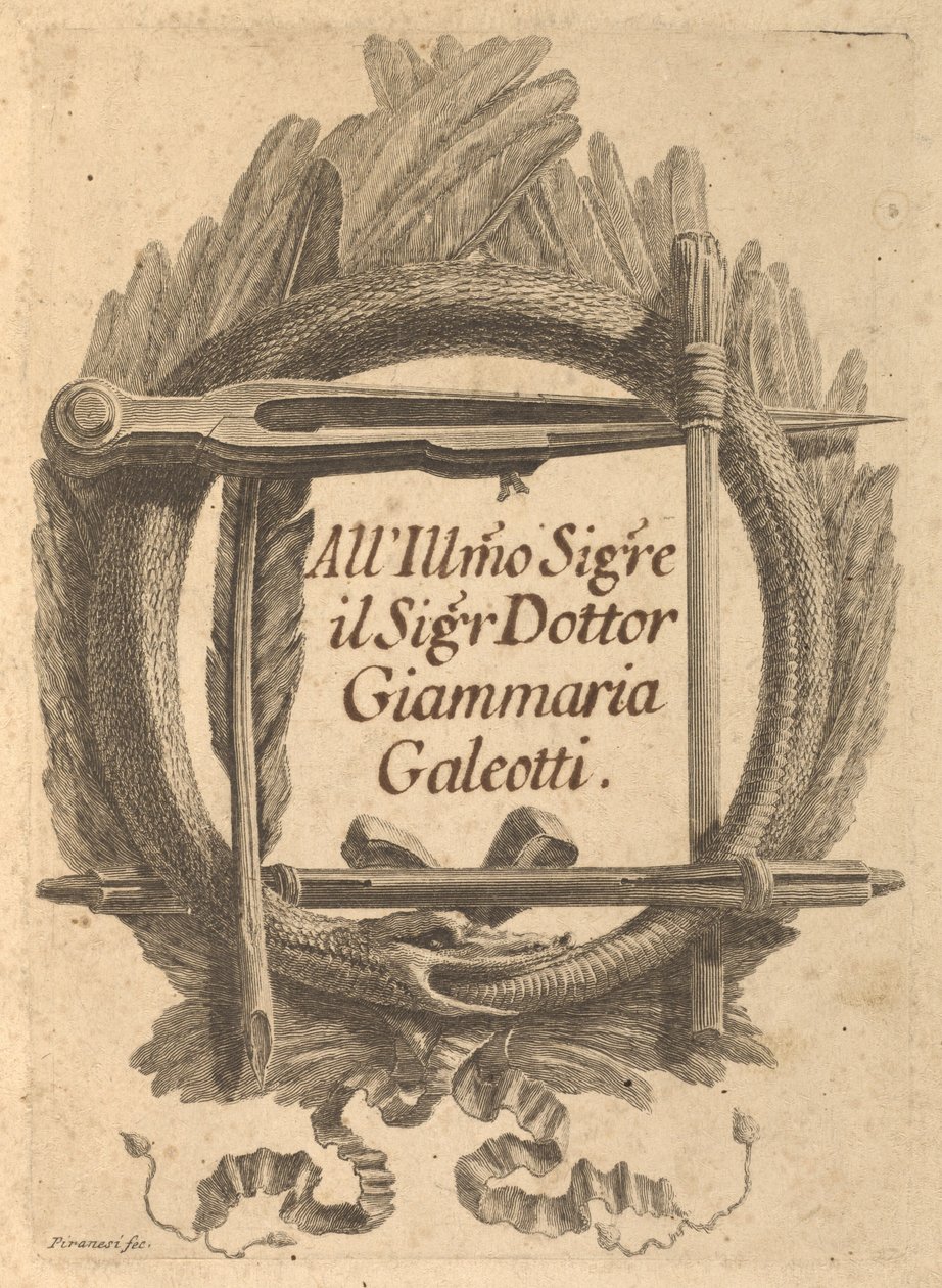 Ospravedlňující dopisy napsané Milordu Charlemontovi a jeho agentům v Římě od Giovanni Battista Piranesi