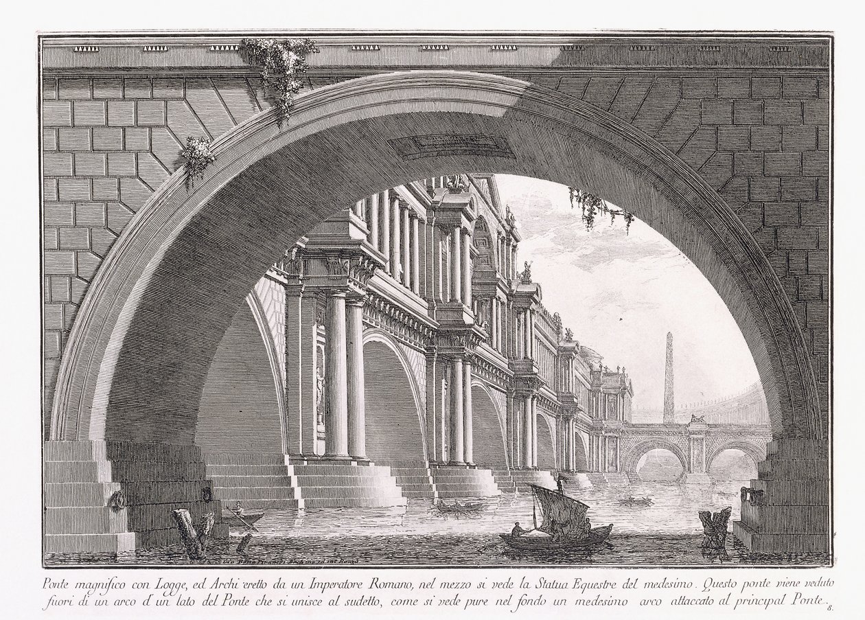 Nádherný most s lodžií od Giovanni Battista Piranesi