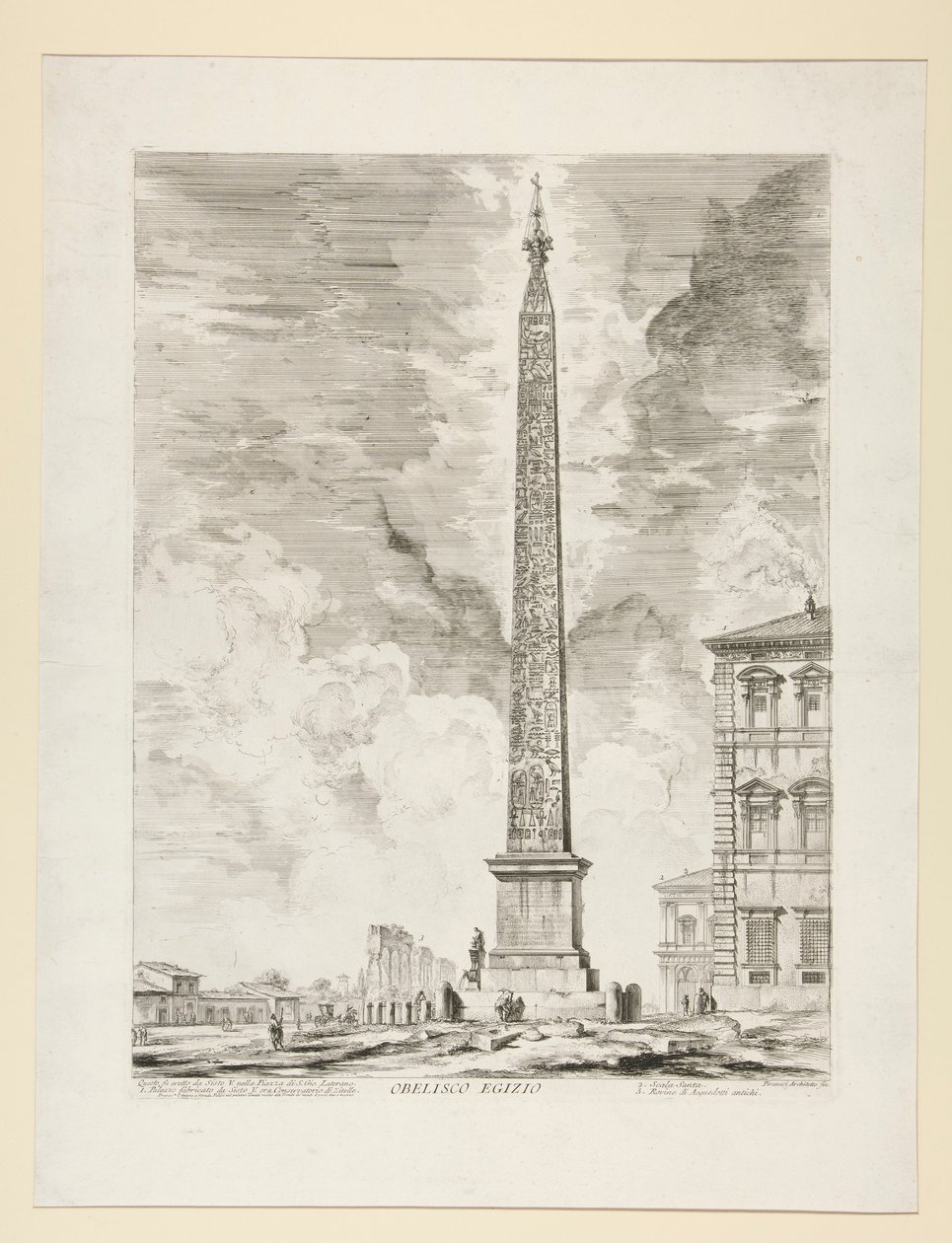 Egyptský obelisk, z Pohledů na Řím od Giovanni Battista Piranesi