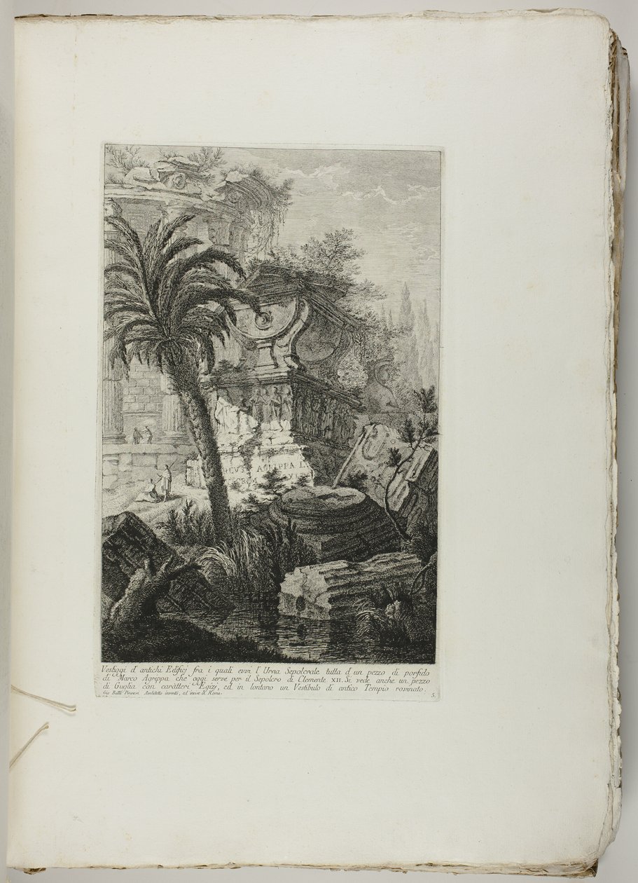 Různá architektonická díla; sbírka některých kreseb Barberiho da Cento známá jako Il Guercino od Giovanni Battista Piranesi