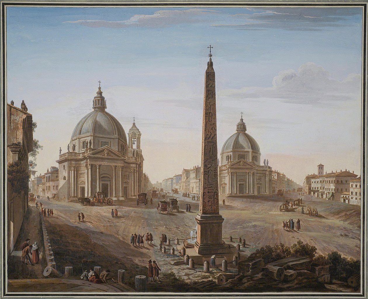 Piazza del Popolo, Řím od Giovanni Battista Piranesi
