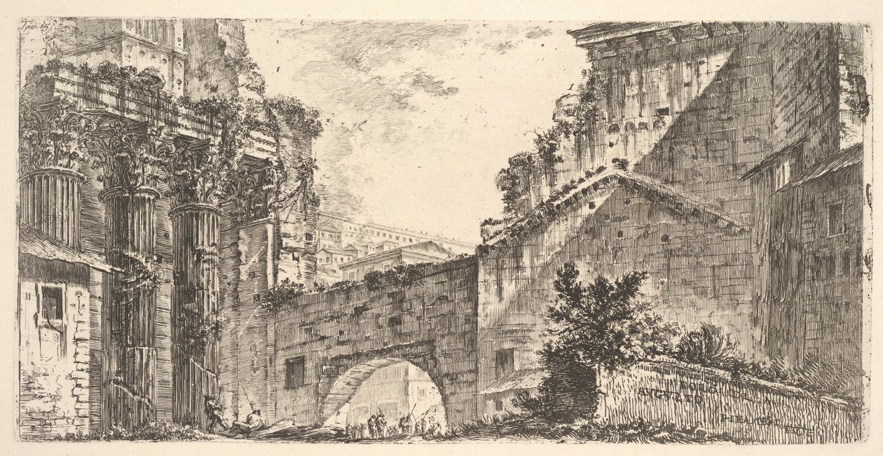 Deska 15: Forum of Augustus Forum of Augustus, ca. 1748. od Giovanni Battista Piranesi