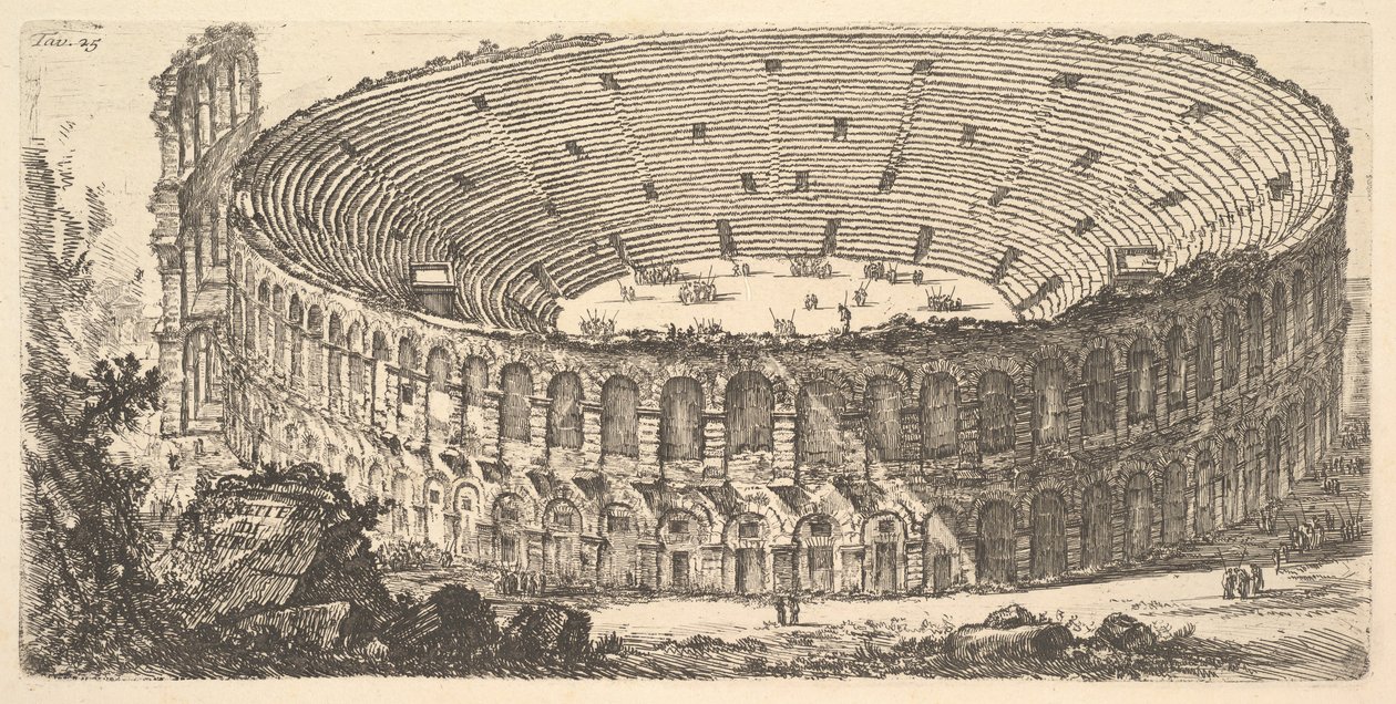 Deska 25: Amfiteátr ve Veroně Amfiteátr ve Veroně, ca. 1748. od Giovanni Battista Piranesi