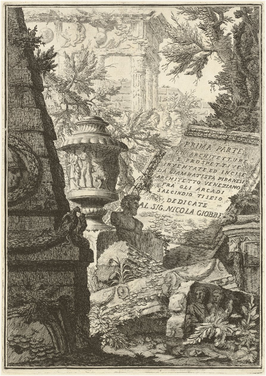 První část Architektury a perspektivy (první vydání, třetí vydání) od Giovanni Battista Piranesi