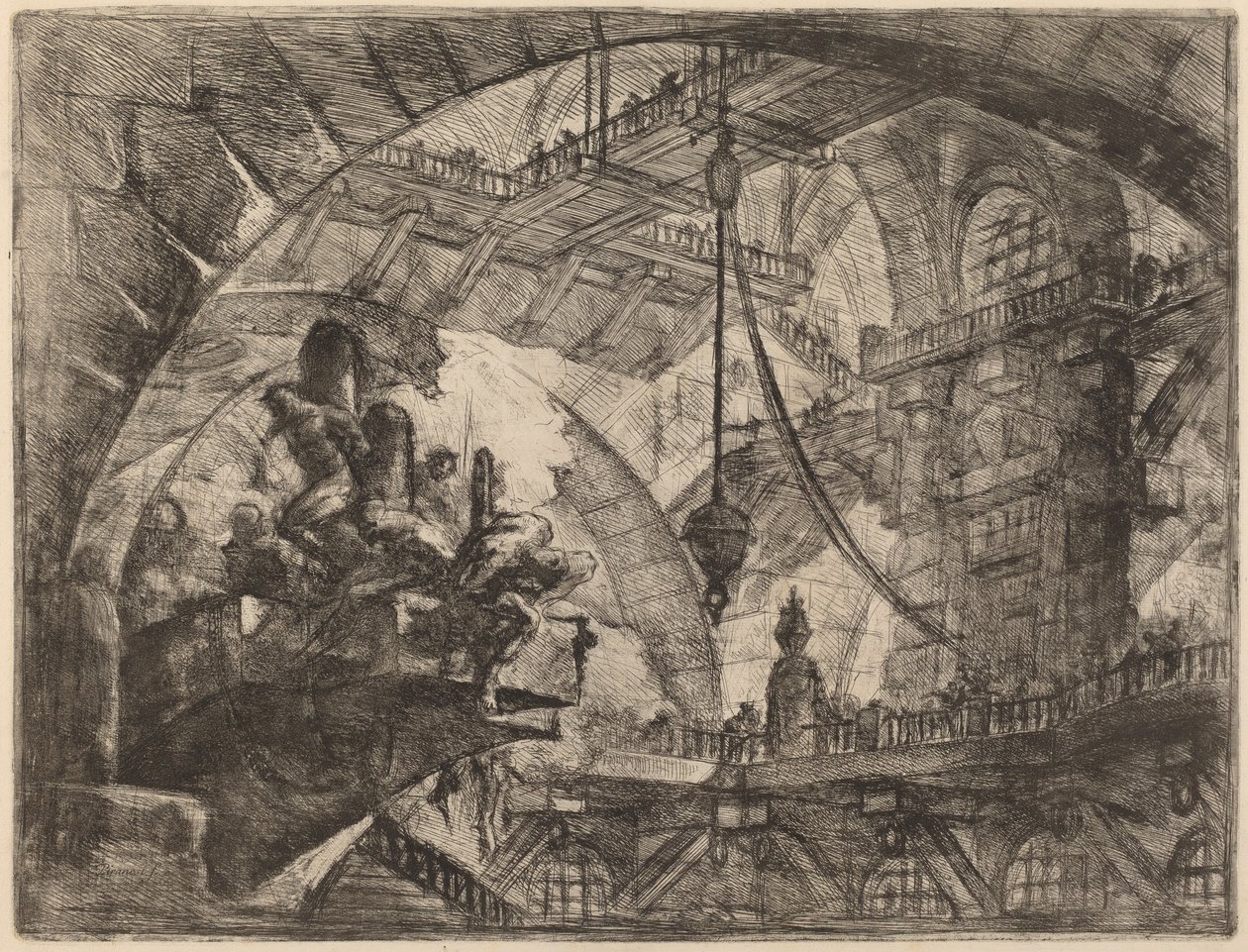 Vězni na projekční platformě od Giovanni Battista Piranesi