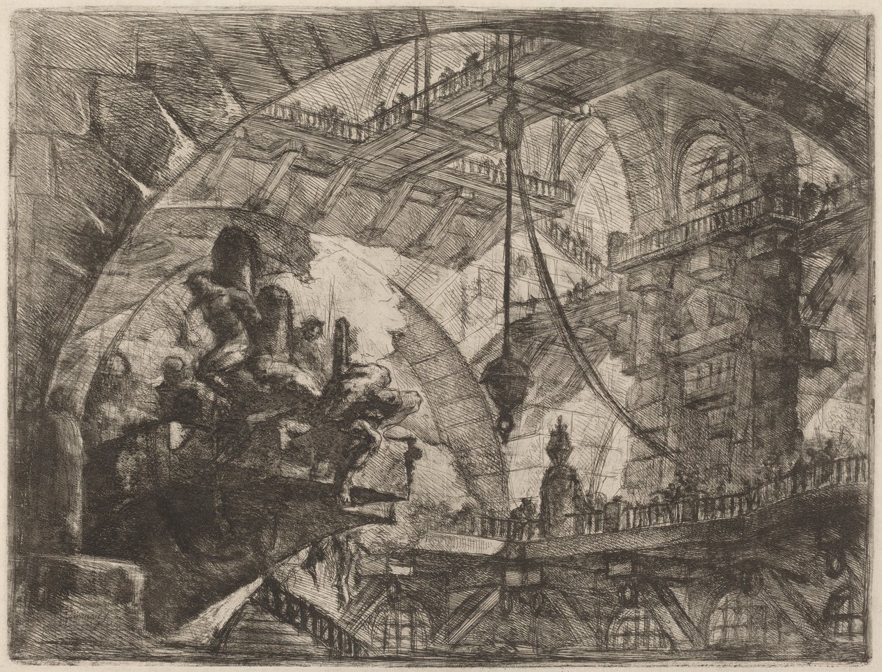 Vězni na projekční platformě od Giovanni Battista Piranesi