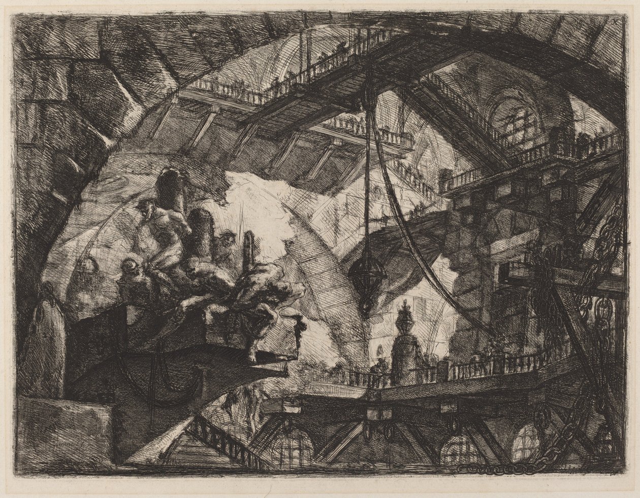 Vězni na projekční platformě od Giovanni Battista Piranesi