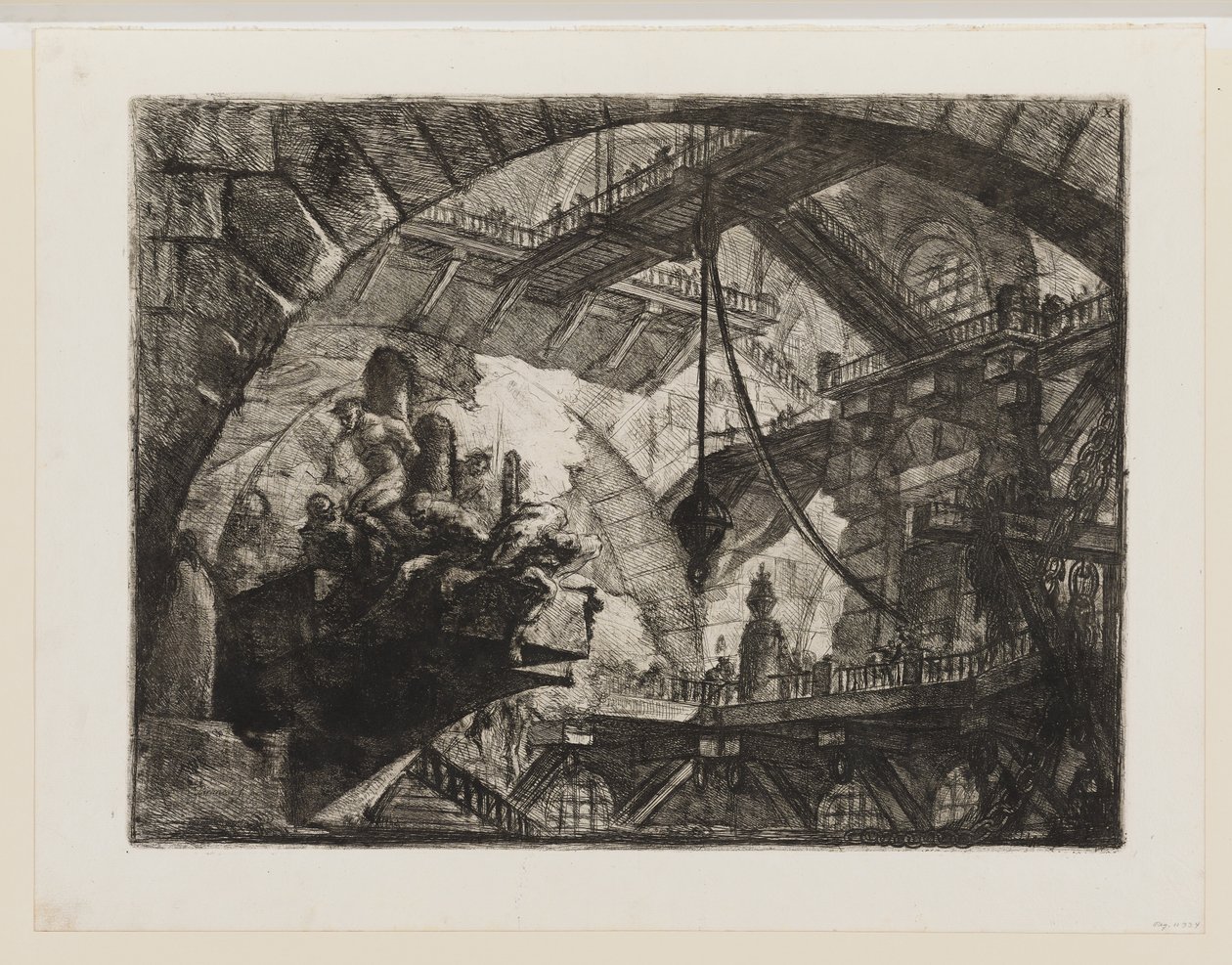 Vězni na vyčnívající plošině od Giovanni Battista Piranesi