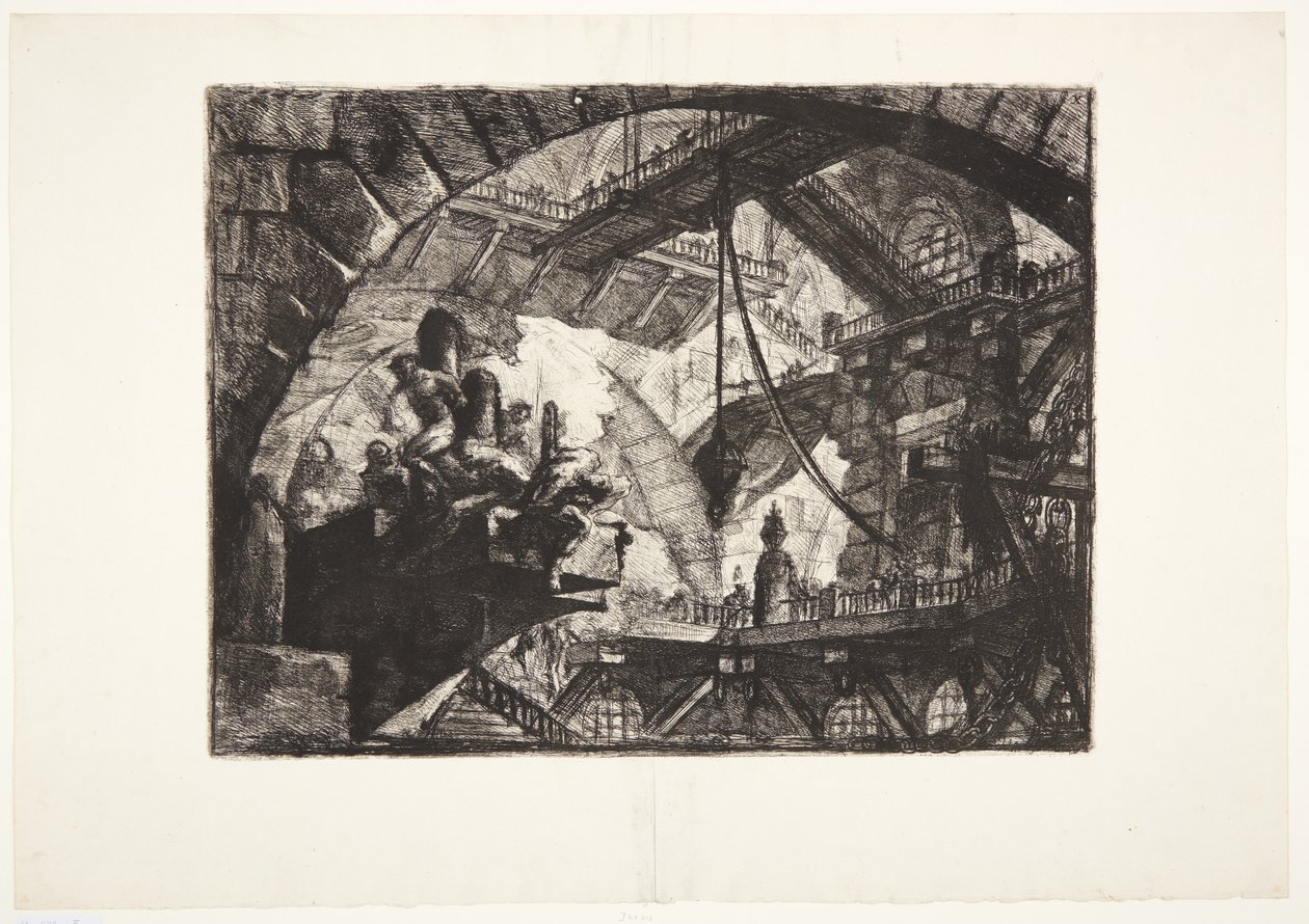 Vězni na promítací plošině od Giovanni Battista Piranesi