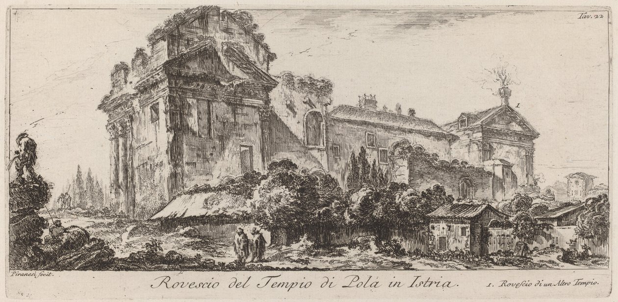 Rub chrámu v Pule na Istrii od Giovanni Battista Piranesi