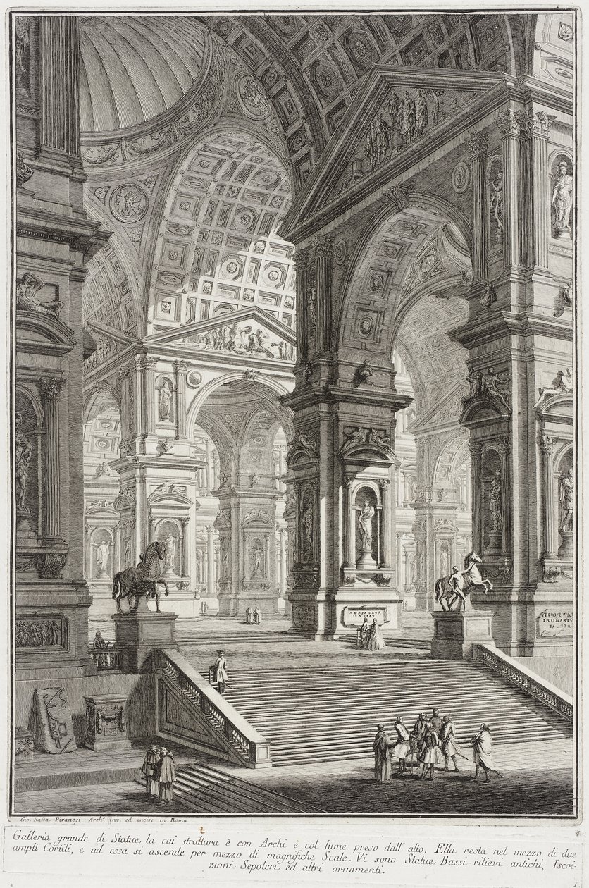 Galerie soch od Giovanni Battista Piranesi