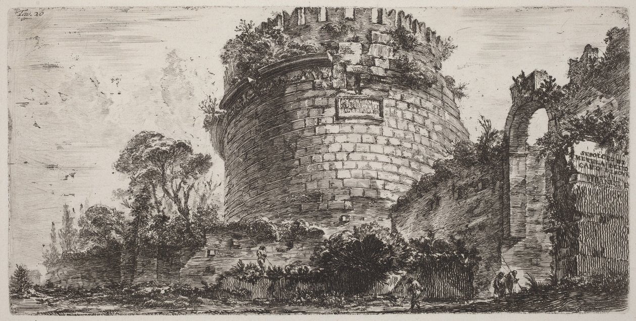 Hrobka Metelly, zvaná Capo di Bove od Giovanni Battista Piranesi