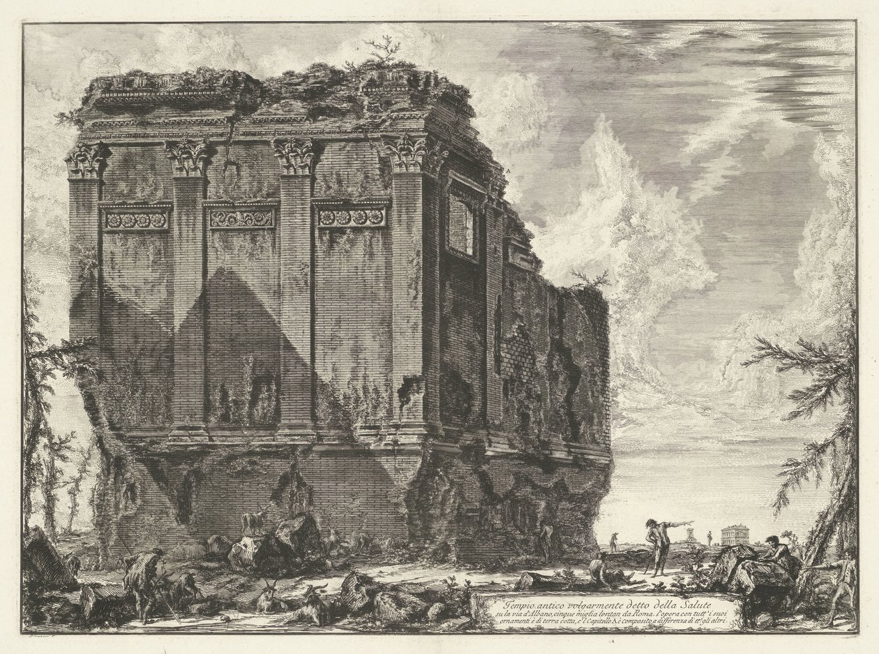 Tempel van Salus v Římě Starověký chrám běžně známý jako della Salute na Via d