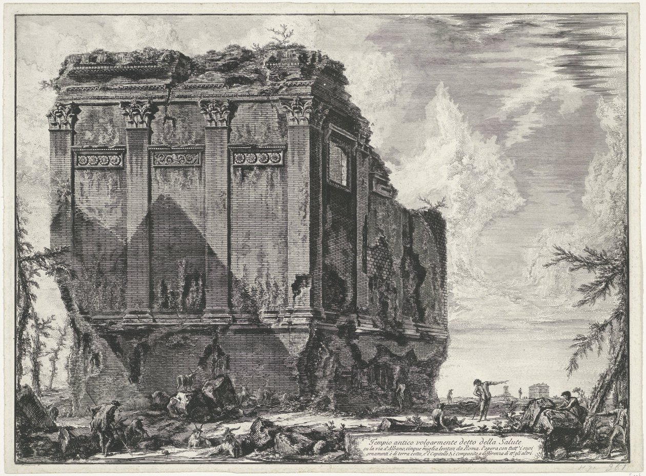 Tempel van Salus v Římě Starověký chrám běžně známý jako della Salute na Via d