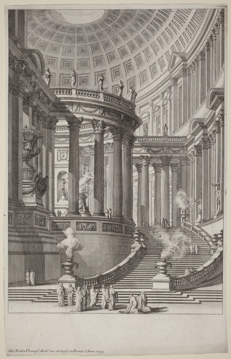Antický chrám od Giovanni Battista Piranesi