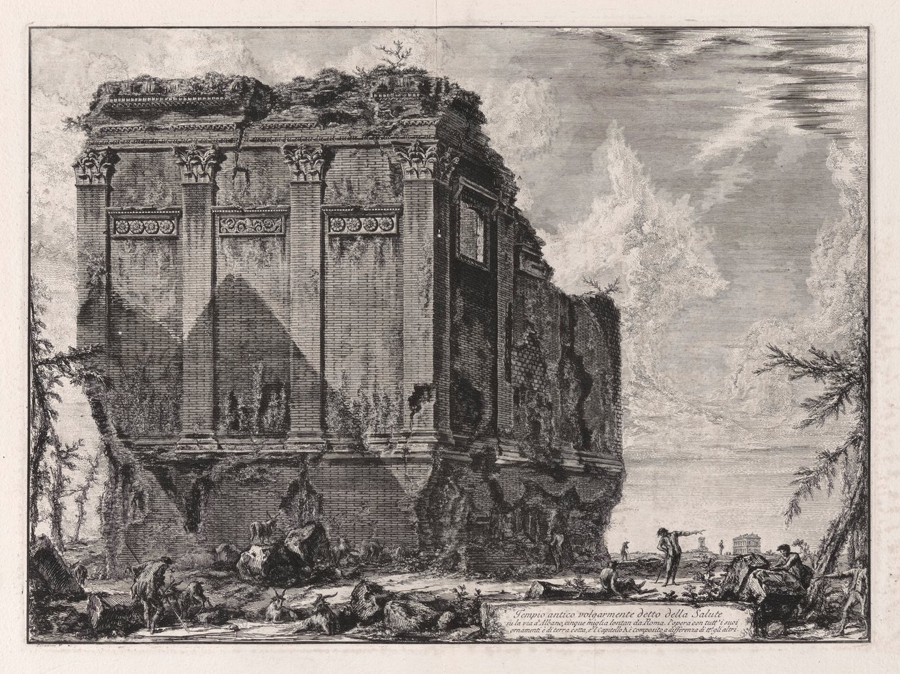 Starověký chrám běžně známý jako della Salute na Via d od Giovanni Battista Piranesi