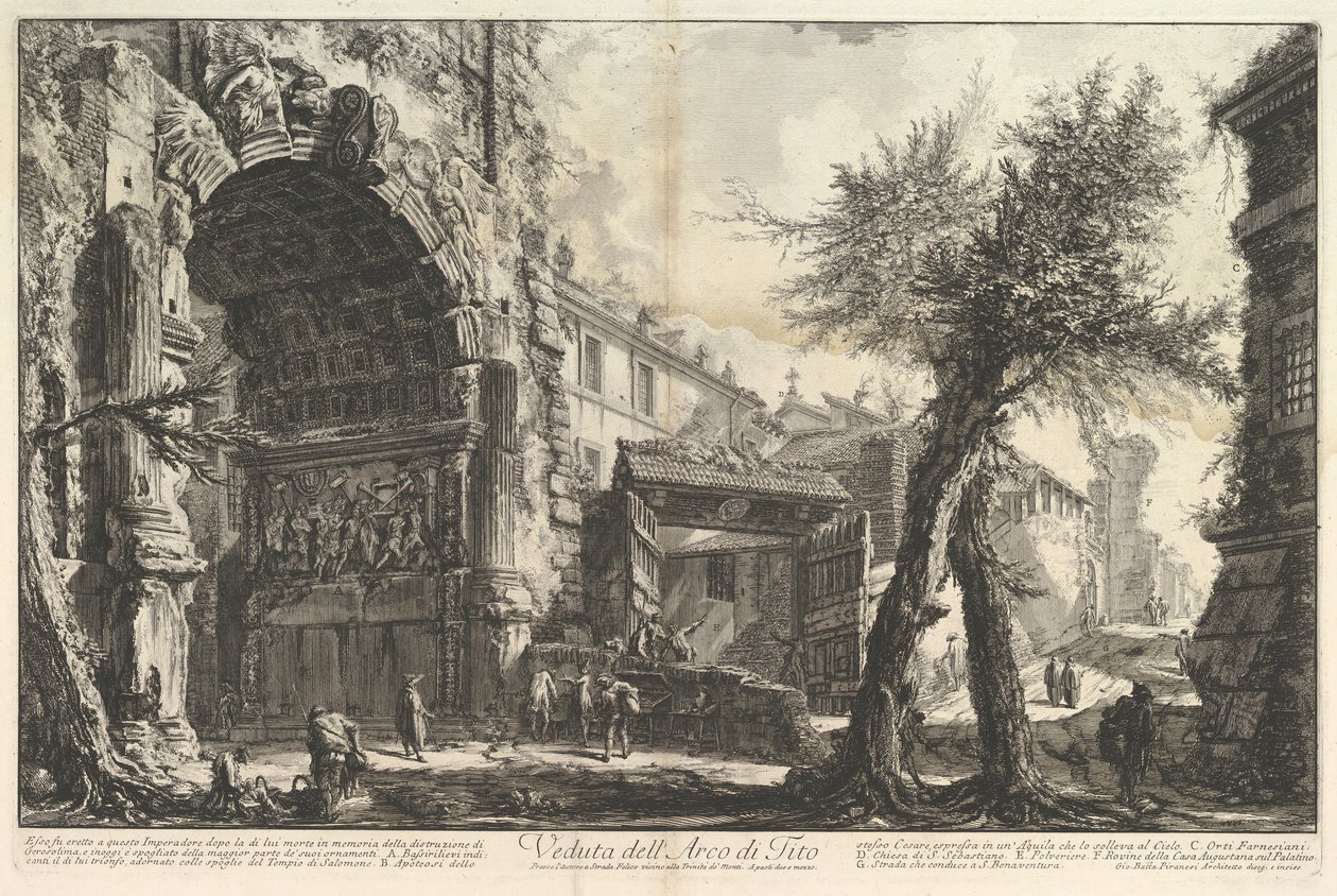Titův oblouk Pohled na Titův oblouk, ca. 1760. od Giovanni Battista Piranesi