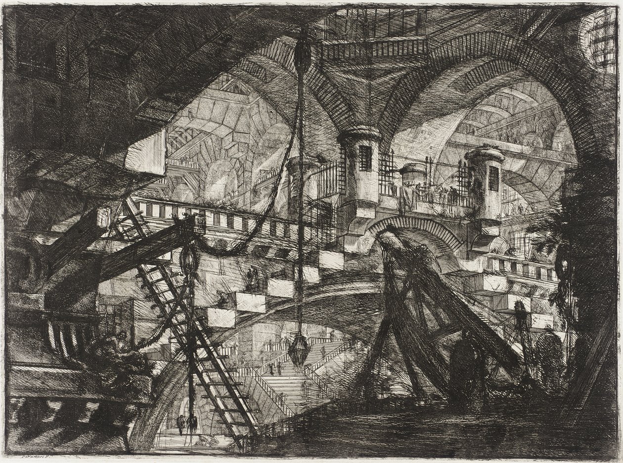 Oblouk s mušlovým ornamentem od Giovanni Battista Piranesi