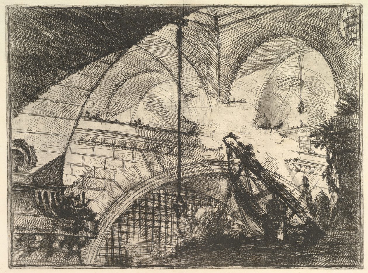 The Arch with a Shell Ornament, from Carceri dinvenzione Imaginary Prisons, ca. 1749-50. od Giovanni Battista Piranesi