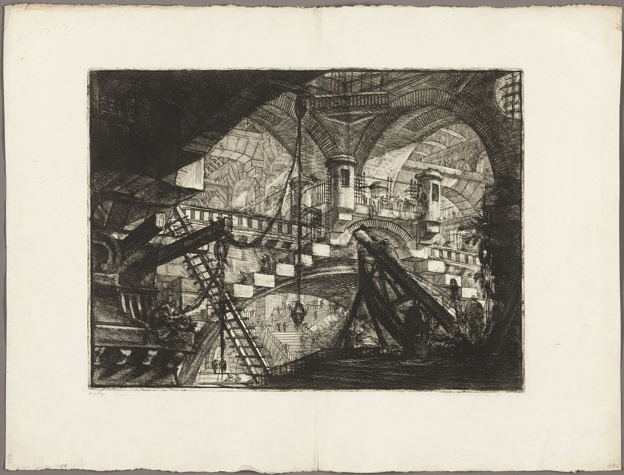 The Arch with a Shell Ornament, plate 11 from Imaginary Prisons od Giovanni Battista Piranesi
