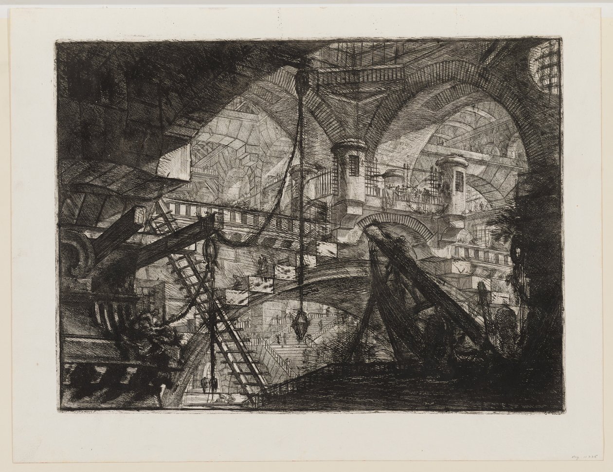 Oblouk s mušlovým ornamentem od Giovanni Battista Piranesi