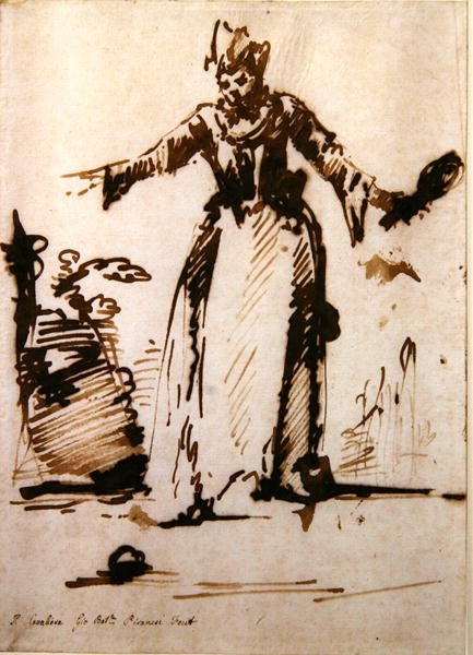 Kavalír (pero a inkoust na papíře) od Giovanni Battista Piranesi