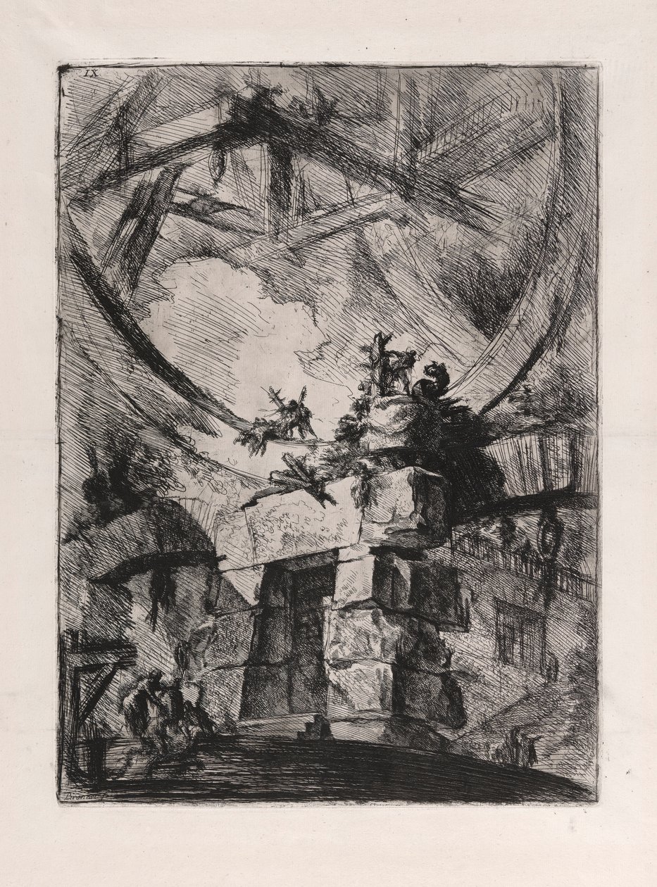 The Giant Wheel, deska 9 od Carceri d od Giovanni Battista Piranesi