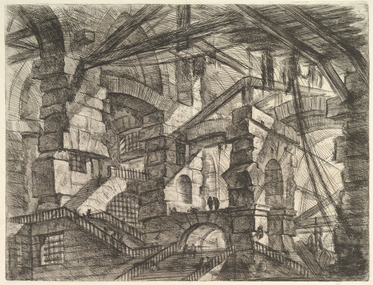 Gotický oblouk, z Carceri dinvenzione imaginární věznice, ca. 1749-50. od Giovanni Battista Piranesi