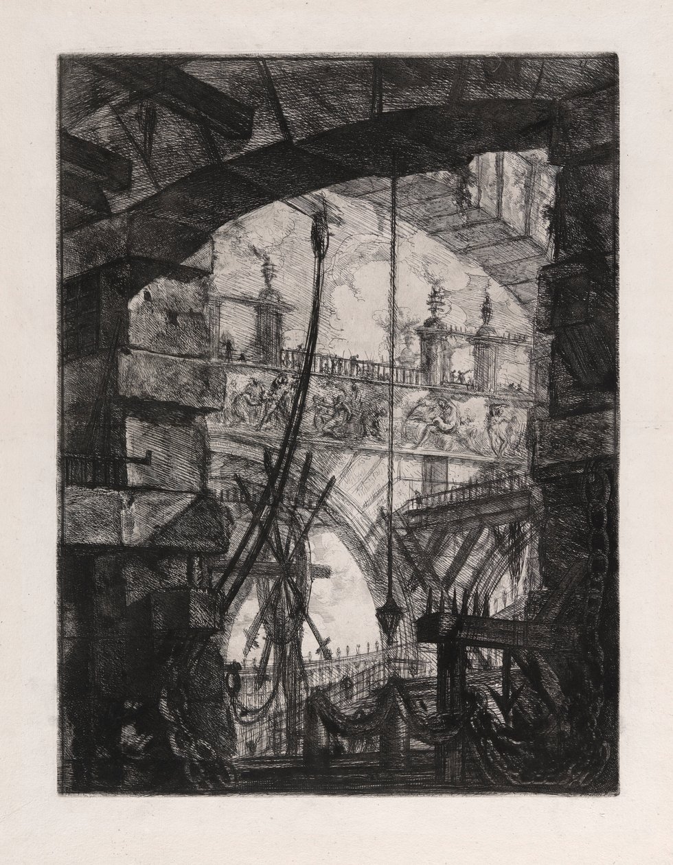Grand Piazza, deska 4 z Carceri d od Giovanni Battista Piranesi