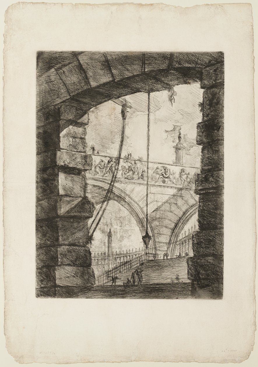 Grand Piazza, deska 4 z imaginárních věznic od Giovanni Battista Piranesi