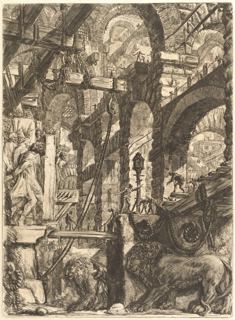 Lví basreliéfy od Giovanni Battista Piranesi