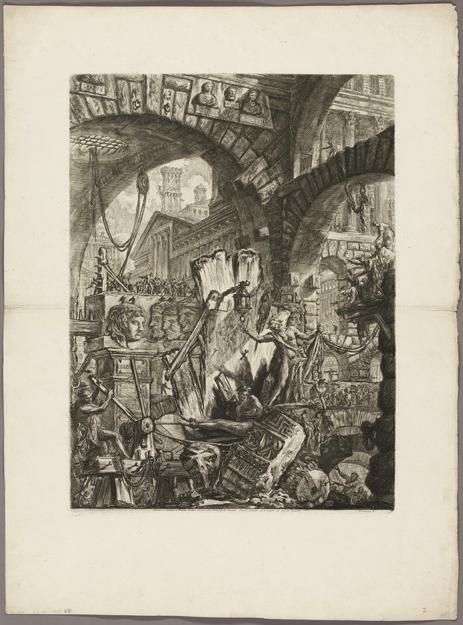 The Man on the Rack, deska 2 z Imaginary Prisons od Giovanni Battista Piranesi