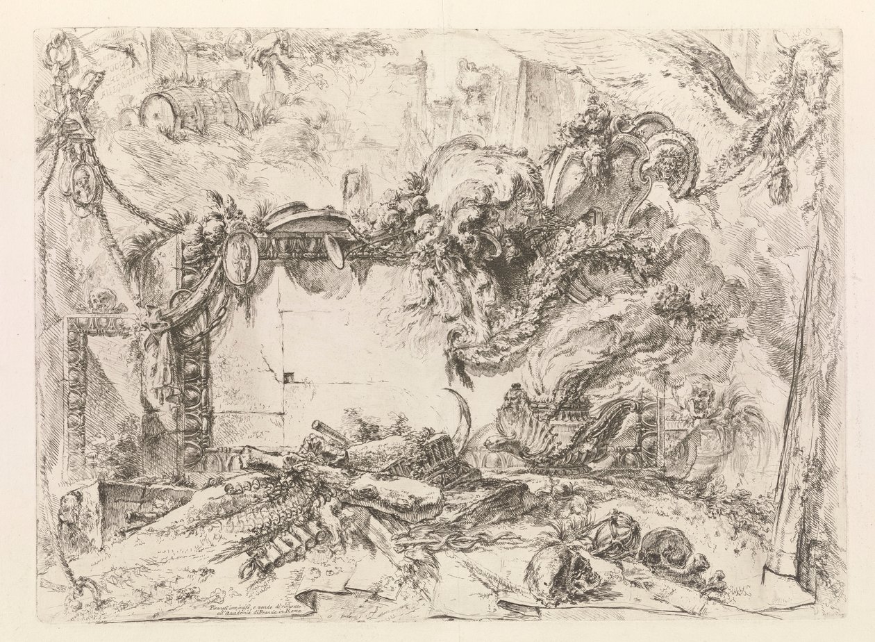 Monumentální deska z Grotteschi (grotesky) od Giovanni Battista Piranesi