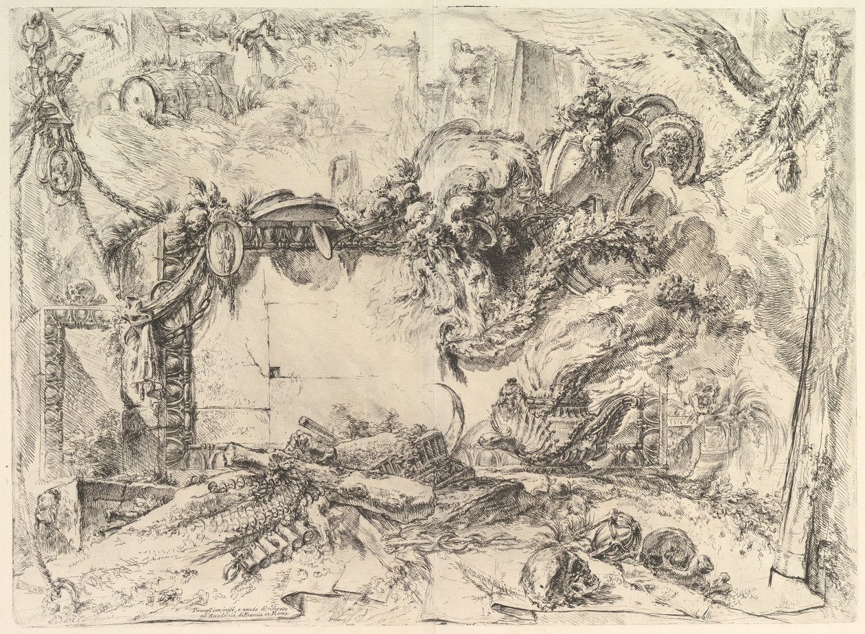 Monumentální deska z Grotteschi Grotesques, ca. 1748. od Giovanni Battista Piranesi