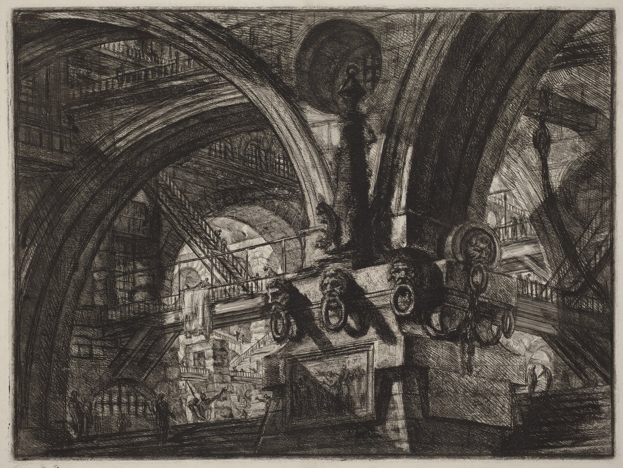Molo s lampou od Giovanni Battista Piranesi