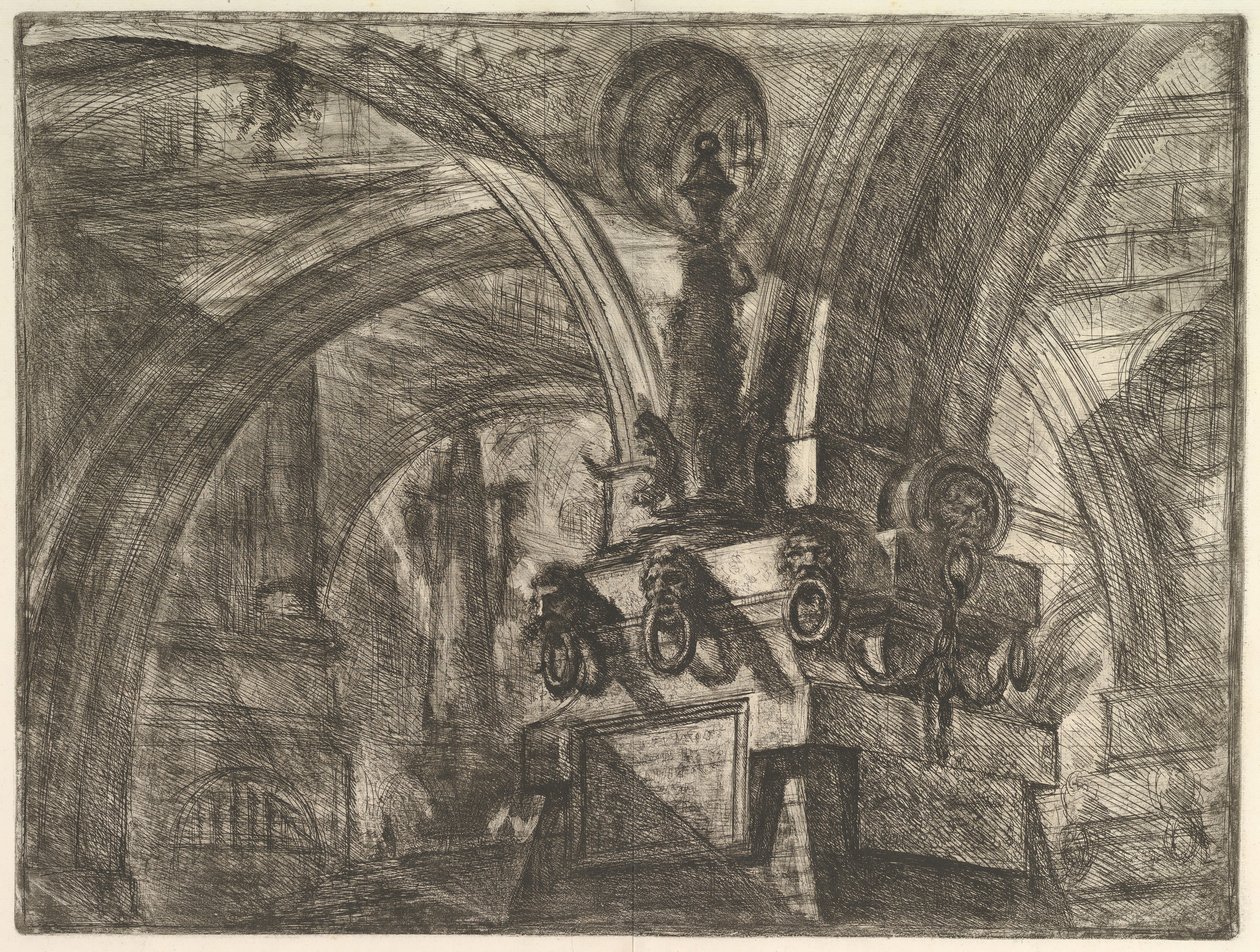 Molo s lampou, z Carceri dinvenzione imaginární věznice, ca. 1749-50. od Giovanni Battista Piranesi
