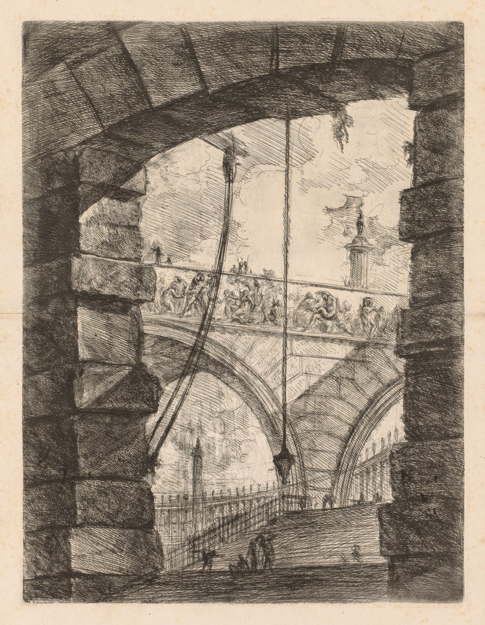 The Prisons: A Lofty Arch with a Frieze od Giovanni Battista Piranesi