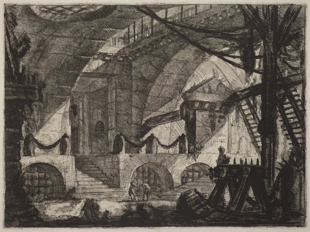 Kozlík na řezání dřeva od Giovanni Battista Piranesi