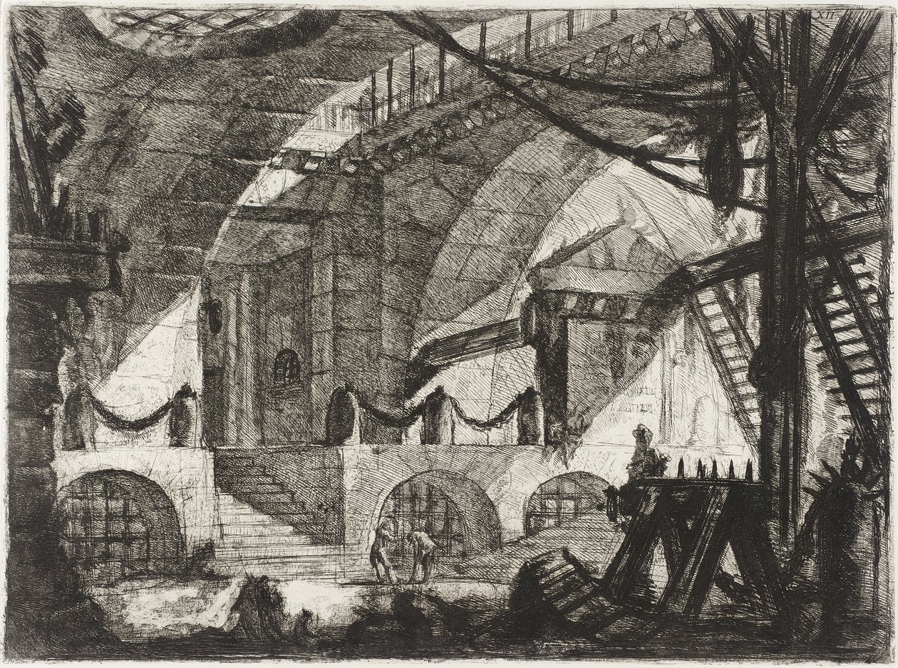 Kozlík na řezání dřeva od Giovanni Battista Piranesi