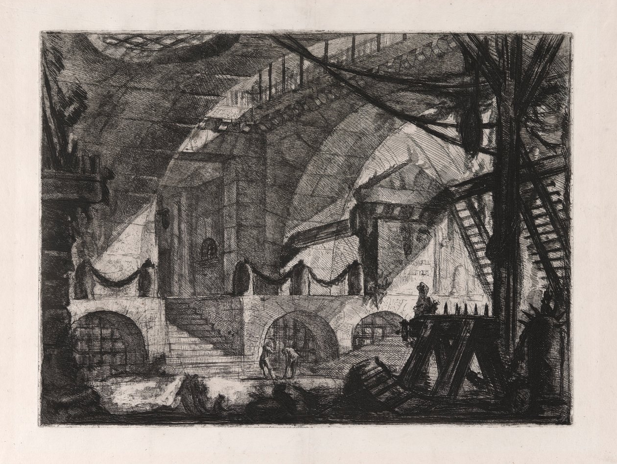 The Sawhorse, deska 12 od Carceri d od Giovanni Battista Piranesi