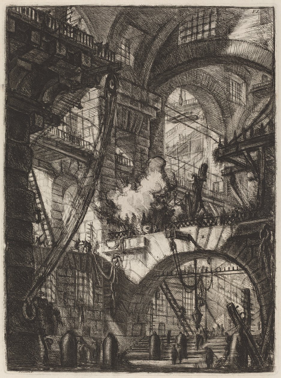 Kouřící oheň od Giovanni Battista Piranesi