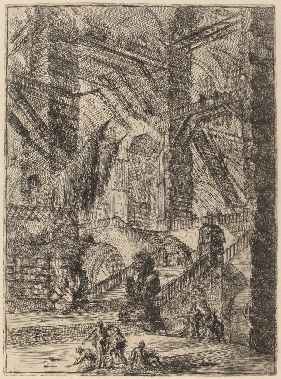 Schodiště s trofejemi od Giovanni Battista Piranesi