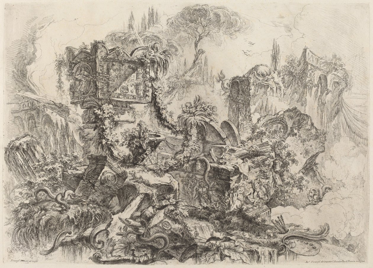 Neronova hrobka od Giovanni Battista Piranesi