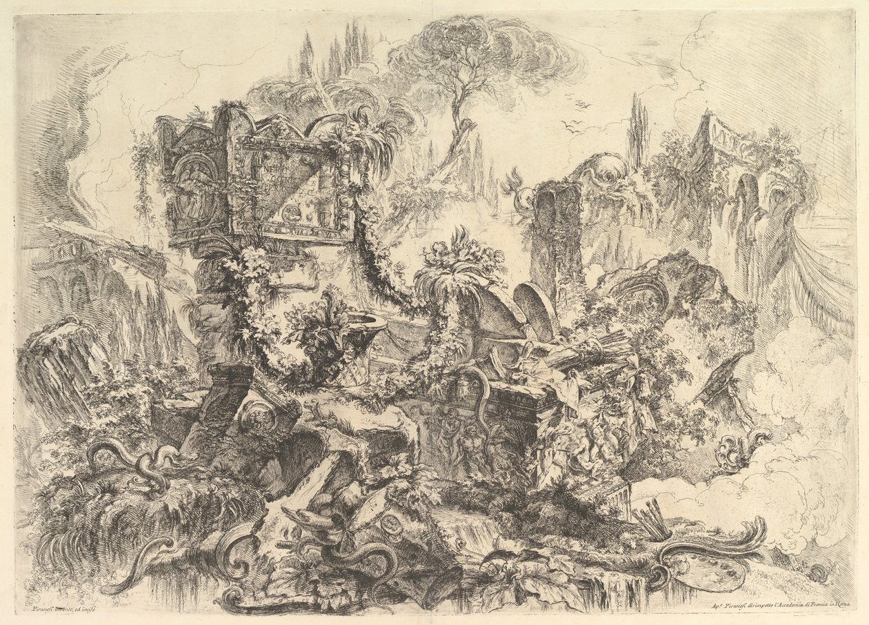 Neronova hrobka z Grotteschi Grotesques, ca. 1748. od Giovanni Battista Piranesi